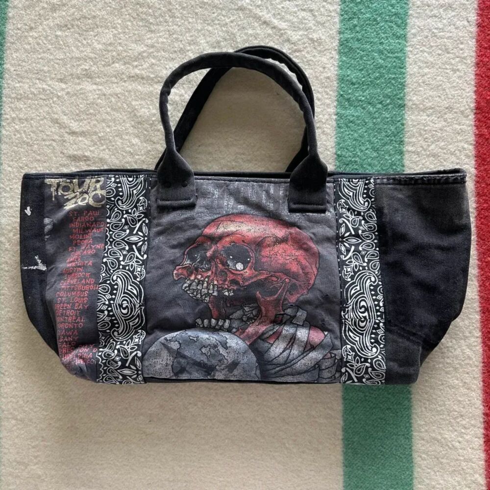 Vintage Metallica Repurposed Band Tees Tote Bag
